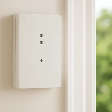 Listens for breaking glass to protect windows and glass doors.