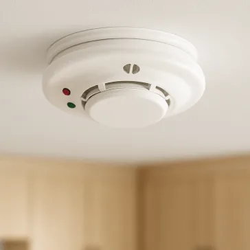 Place throughout the home to detect smoke and provide early warning of a potential fire.