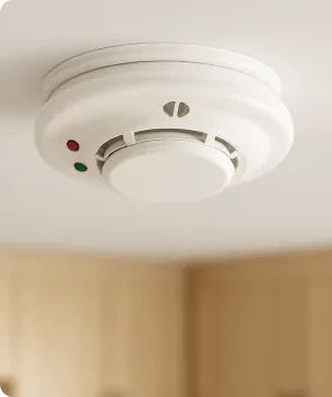 Place throughout the home to detect smoke and provide early warning of a potential fire.