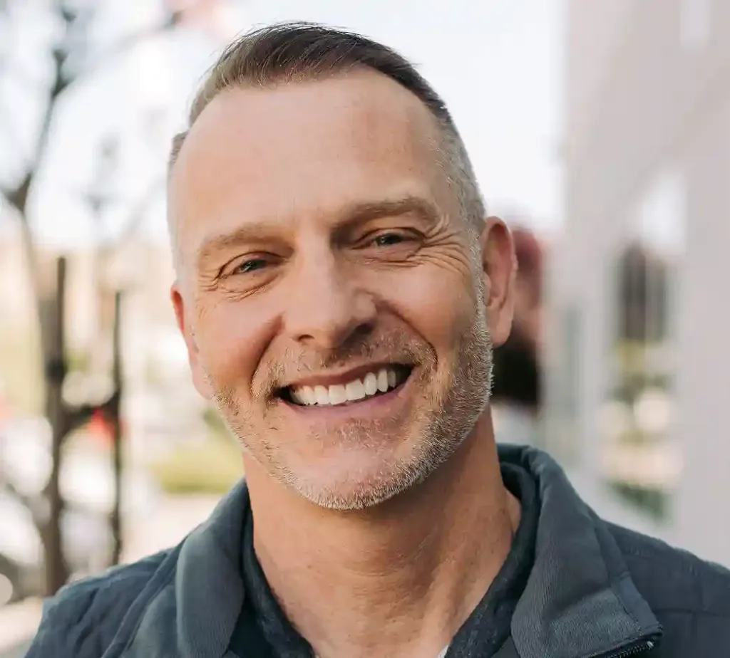 Close up of man smiling